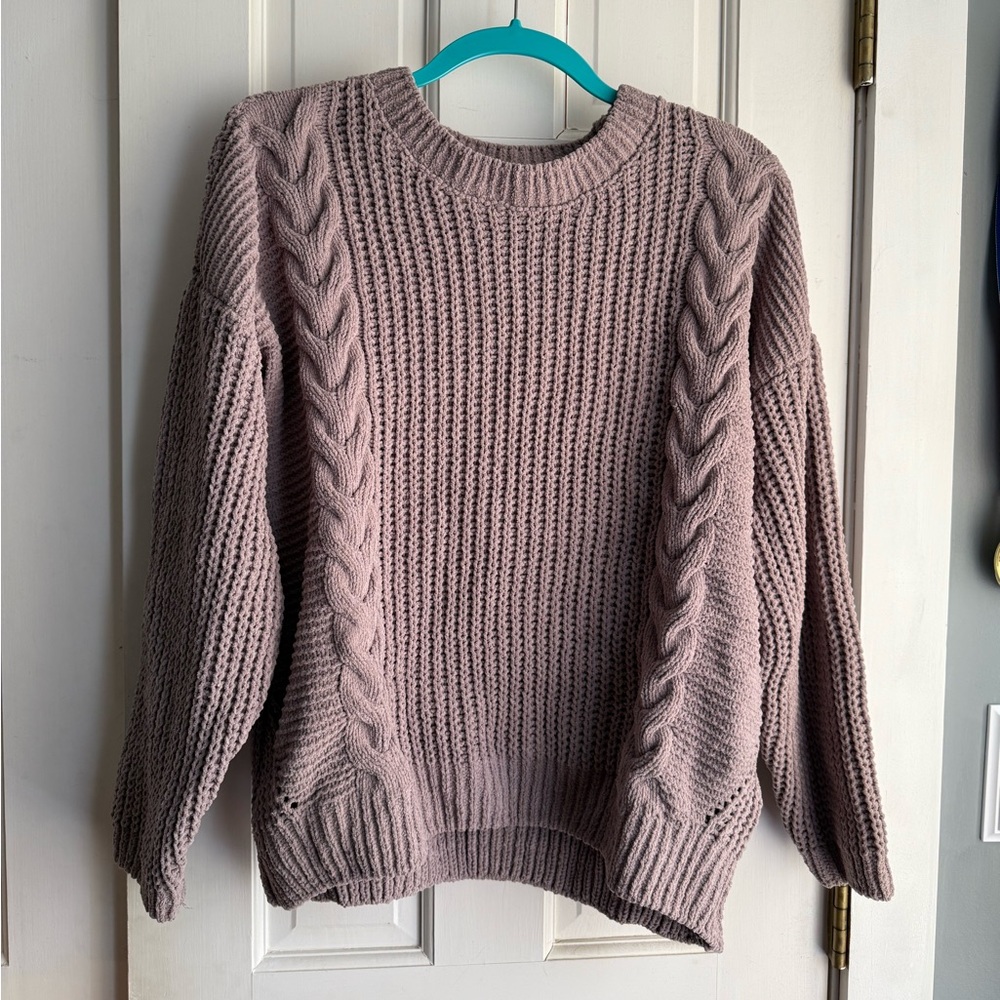 Kohl's Lavender Cable Knit Sweater